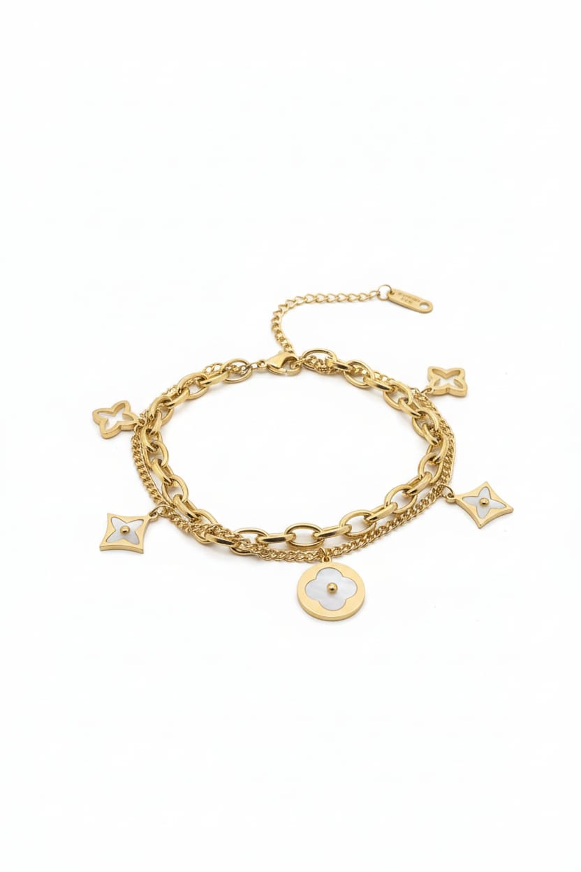 Kadın Çelik Gold Bileklik KCGB-002