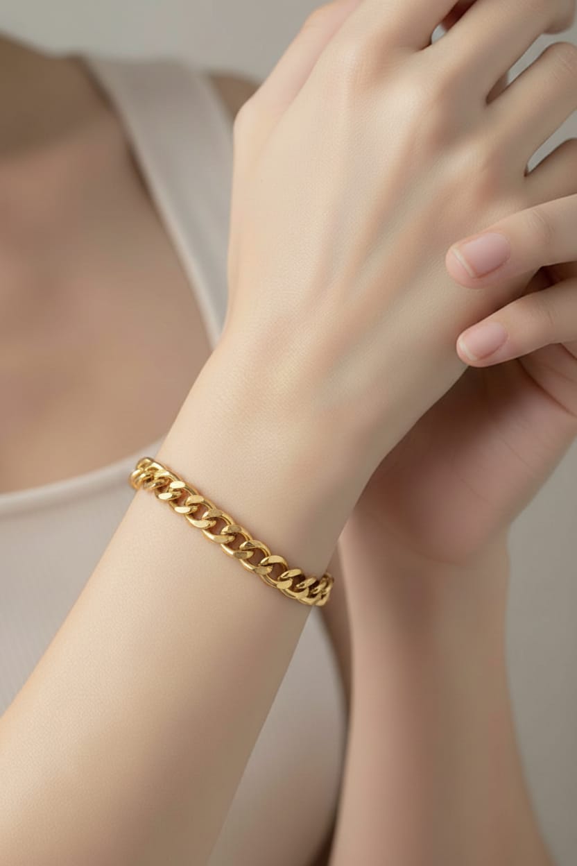 Kadın Çelik Gold Bileklik KCGB-014