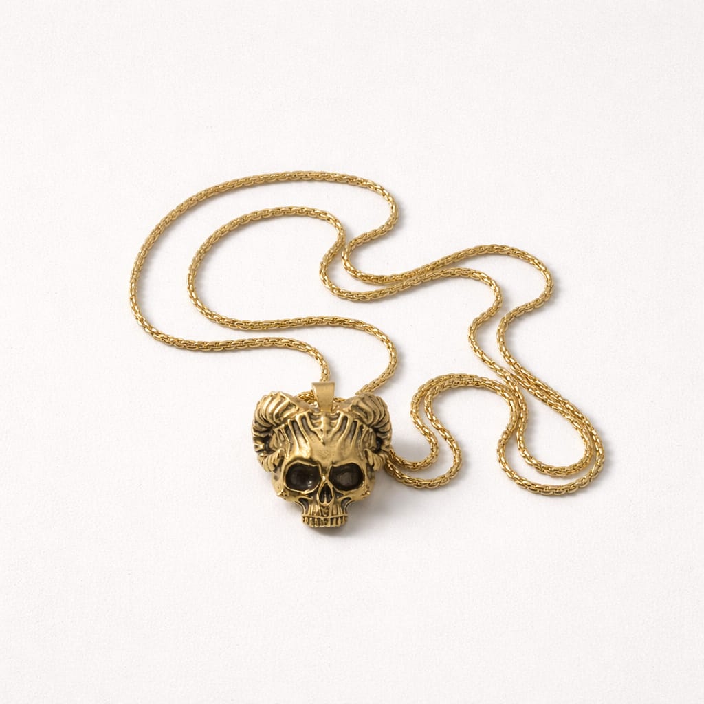 Erkek Gold Çelik Kolye-EGCK001