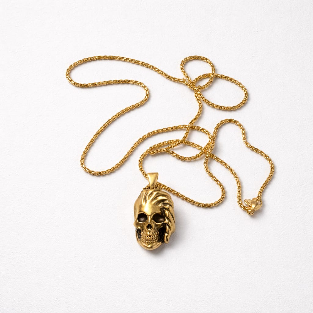 Erkek Gold Çelik Kolye-EGCK002