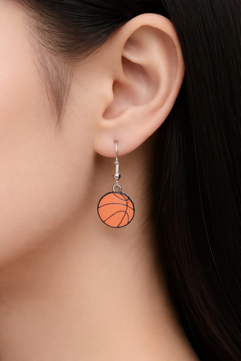 Kadın Basketbol Topu Eğlenceli Küpe KEK-062
