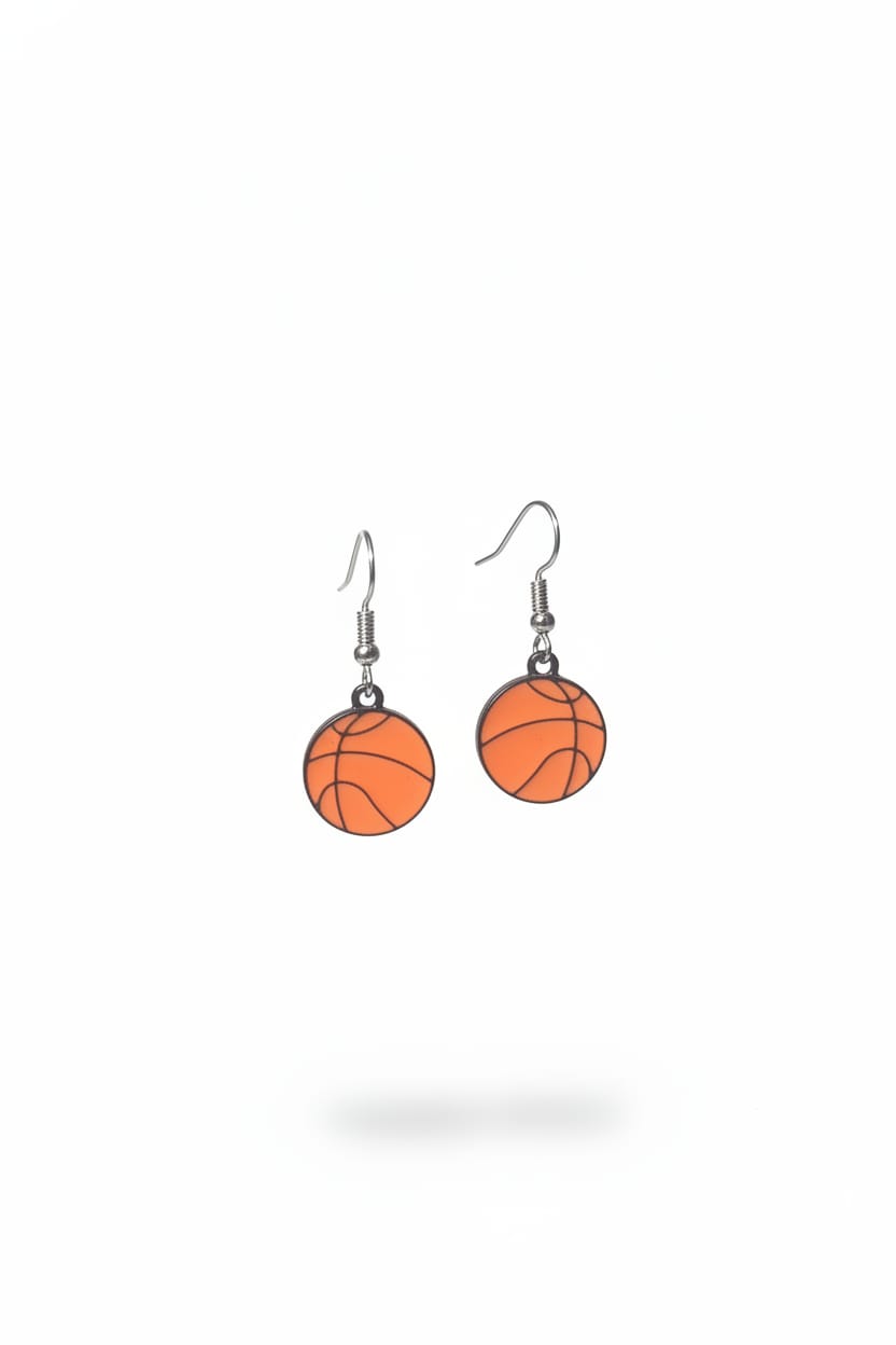 Kadın Basketbol Topu Eğlenceli Küpe KEK-062
