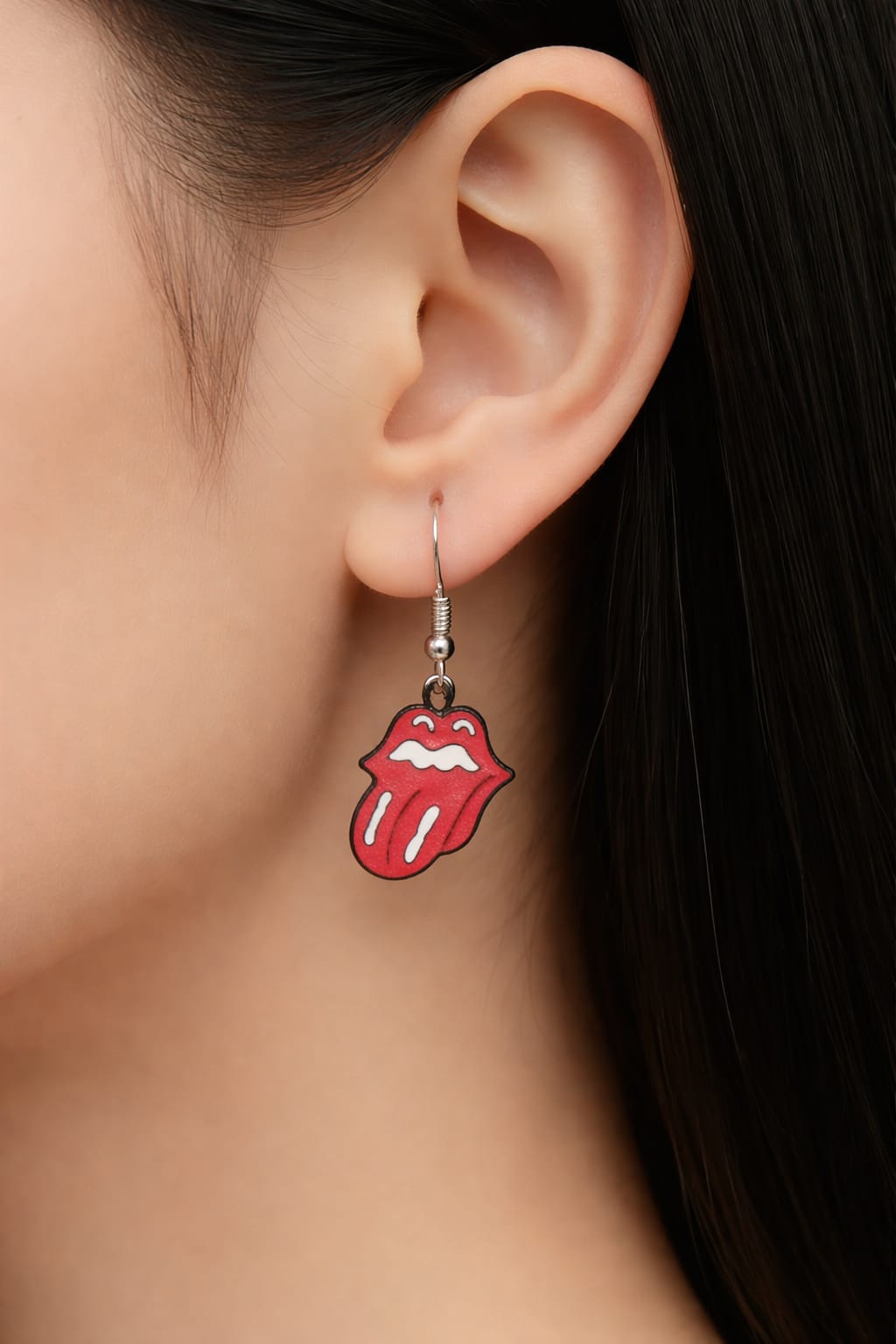 Kadın Rolling Stones Eğlenceli Küpe KEK-074