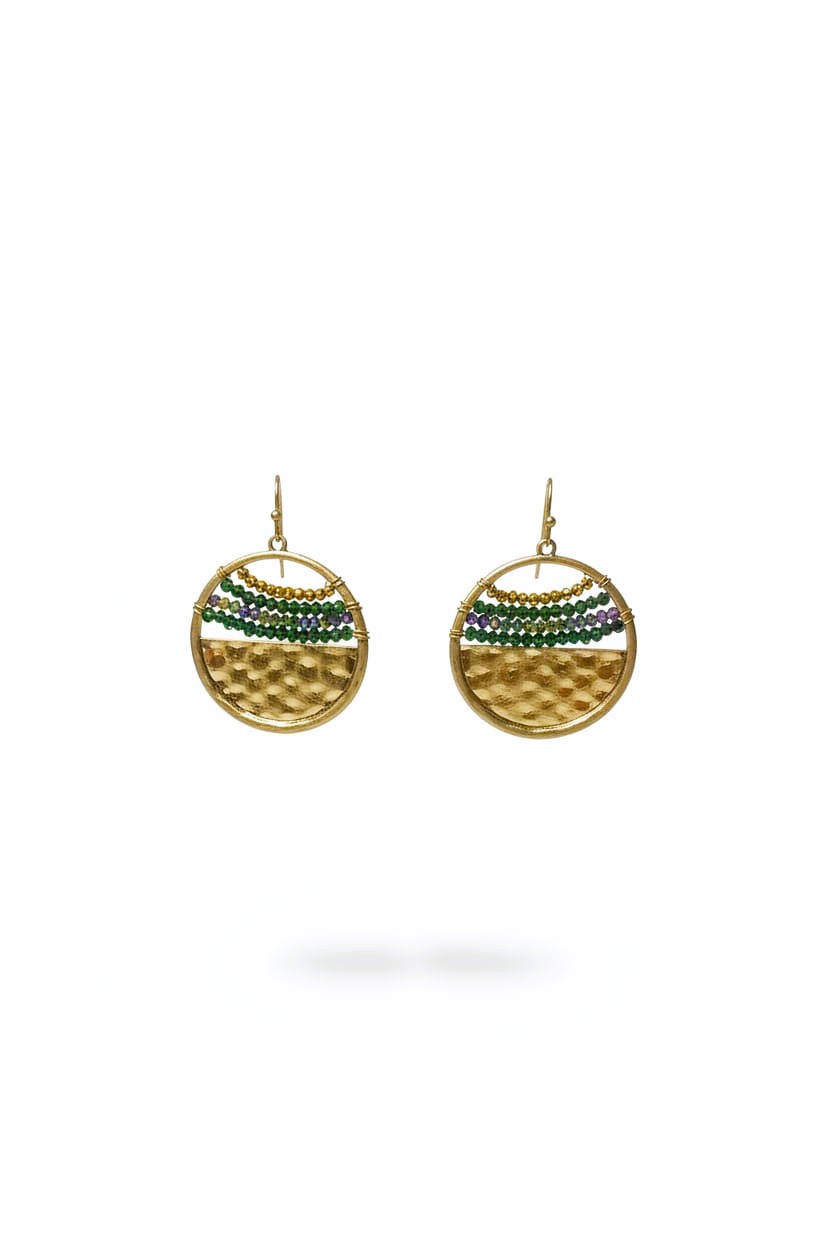 Kristal Taşlı Bronz Pirinç Küpe BPK-001-3
