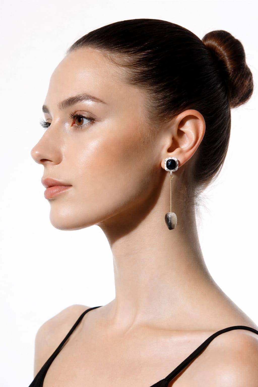 Kristal Akik  Taşlı Gümüş Pirinç Küpe SPK-031